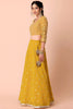 Stunning Mustard Yellow Georgette Embroidered Party Wear Lehenga Choli with Dupatta