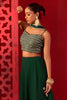 Stylish Dark Green Georgette Embroidered Wedding Lehenga Choli with Dupatta