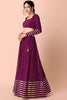 Stylish Wine Georgette Embroidered Party Wear Lehenga Choli with Dupatta