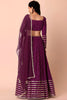 Stylish Wine Georgette Embroidered Party Wear Lehenga Choli with Dupatta