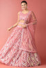 Lovely Pink Soft Net Embroidered Lehenga Choli with Dupatta for Wedding