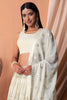 Charming White Embroidered Georgette Wedding Lehenga Choli with Matching Dupatta