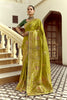 Olive Green Silk Saree with Gold Zari Motifs Designer Woven Border