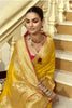 Mustard Yellow Silk Saree Intricate Zari Traditional Motifs Festive Wear Saree
