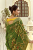 Green Banarasi Silk Saree with Heavy Zari Weaving Diamond Motifs Saree