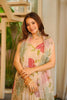 Elegant Peach Floral Embroidered Organza Silk Palazzo Suit with Dupatta