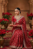 Luxury Red Bridal Saree with Silver Embroidery Designer Blouse