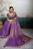 Luxury Purple Soft Silk Saree Heavy Embroidered Designer Blouse Zari Border