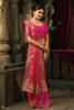 Pink Red Designer Embroidered Silk Saree with Heavy Border