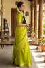 Lime Green Kanjivaram Silk Saree Gold Zari Border Motif Pallu