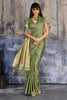Premium Olive Green Banarasi Silk Saree with Rich Zari Woven Pallu