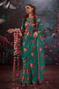 Designer Teal Green Floral Embroidered Saree with Stylish Blouse
