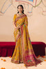 Mustard Yellow Paithani Silk Saree Rich Pink Zari Traditional Motifs Saree 