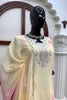 Elegant Cream Heavy Reyon Thread Sequin Work Patiala Suit Dupatta for Women