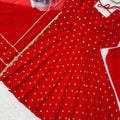 Graceful Red Chinon Anarkali Suit Thread Sequence Work Dupatta