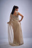 Golden Beige Silk Saree with Zari Embroidery Designer Blouse