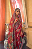 Red Designer Silk Saree with Traditional Rajasthani Print Border