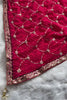 Rani Pink Georgette Bandhani Saree Gota Patti Work Embroidered Border