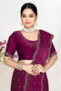 Magenta Pink Silk Saree with Zari Embroidered Border Buti Work