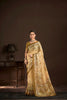Elegant Beige Premium Crepe Silk Digital Foil Print Saree for Wedding
