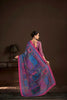 Multicolor Premium Crepe Silk Digital Foil Print Saree for Wedding