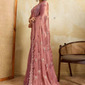 Dusty Pink Designer Saree Embroidery Sequin Georgette Saree