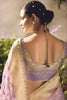 Lavender Soft Silk Saree with Gold Zari Weaving Designer Blouse