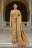 Elegant Beige Multi-Color Woven Silk Saree with Intricate Traditional Prints