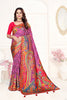 Elegant Purple Multicolor Printed Saree with Designer Saree