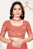 Red and Beige Banarasi Silk Saree with Rich Zari Woven Design