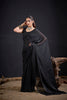 Black Embroidered Silk Saree with Designer Blouse
