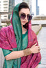 Green And Pink Banarasi Silk Saree with Intricate Zari Festive Wear