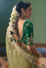 Olive Green Organza Saree Heavy Zari Embroidery Border Designer Blouse