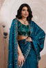 Teal Blue Silk Saree Golden Zari Embroidery Border Matching Blouse