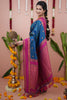 Deep Blue Silk Saree with Rani Pink Woven Border Traditional Design