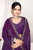 Deep Purple Silk Saree with Rich Golden Zari Border Designer Saree