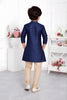 Festive Royal Blue Jacquard Silk Pintux Kurta Pajama Set for Boys