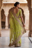 Pista Green Organza Silk Saree Heavy Embroidery Designer Border