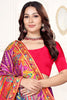 Elegant Purple Multicolor Printed Saree with Designer Saree