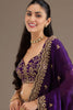 Deep Purple Silk Saree Heavy Zari Embroidered Border Designer Blouse