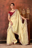 ream Embroidered Silk Saree with Maroon Blouse Festive Occasions