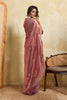 Dusty Pink Designer Saree Embroidery Sequin Georgette Saree