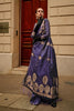 Purple Banarasi Silk Saree Silver Zari Weaving Tassel Pallu
