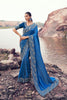 Royal Blue Designer Embroidered Saree with Heavy Border Matching Blouse