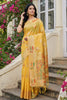 Mustard Yellow Banarasi Silk Saree with Rich Woven Zari Pallu