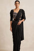 Black Designer Ready to Wear Saree with Sequins Blouse