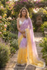  Lavender Yellow with Embroidered Border Lightweight Party Wear Saree