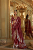 Maroon Designer Silk Saree with Metallic Zari Border Pallu