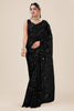 Black Net Saree with Heavy Sequins Embroidery Designer Blouse