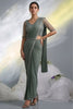 Sage Green Ready to Wear Designer Saree with Embellished Blouse
